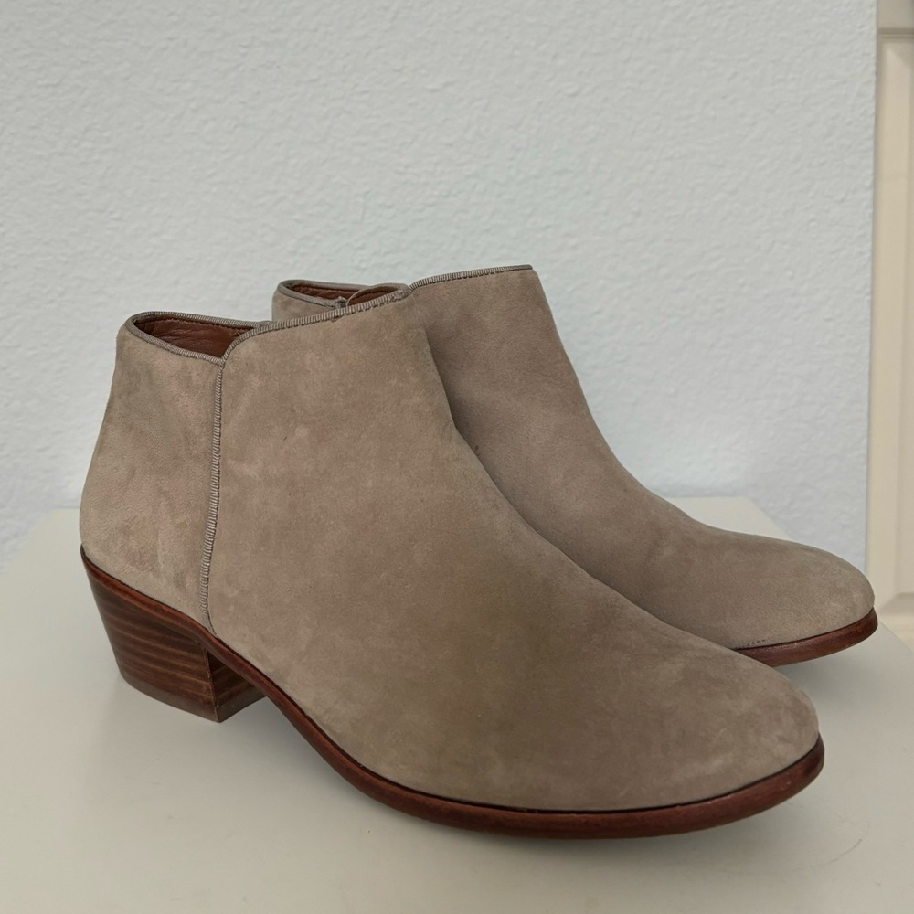 Sam Edelman Taupe Suede Ankle Booties